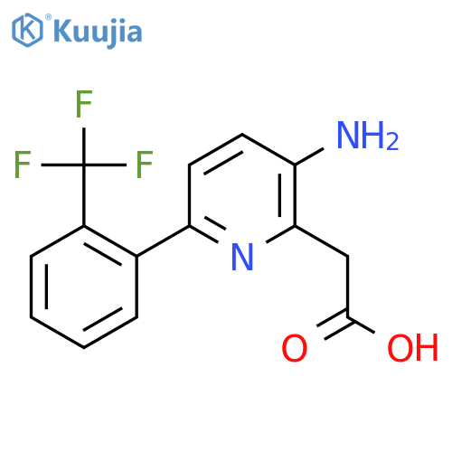 3-Amino-6-(2-(trifluoromethyl)phenyl)pyridine-2-acetic acid structure
