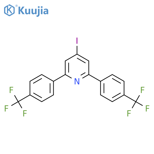 2,6-Bis(4-(trifluoromethyl)phenyl)-4-iodopyridine structure