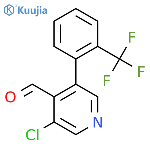 3-Chloro-5-(2-(trifluoromethyl)phenyl)isonicotinaldehyde structure