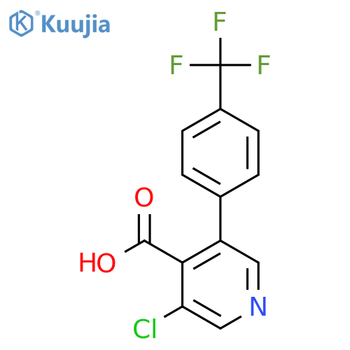 3-Chloro-5-(4-(trifluoromethyl)phenyl)isonicotinic acid structure
