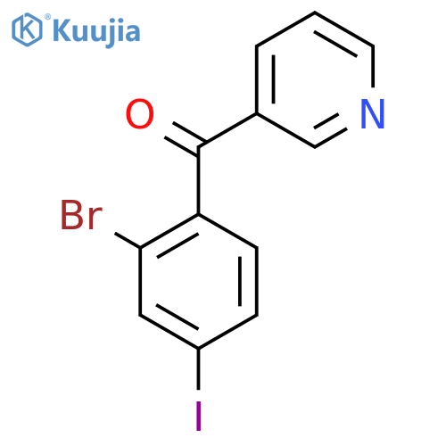 3-(2-Bromo-4-iodobenzoyl)pyridine structure