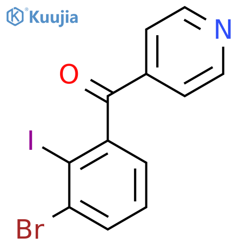4-(3-Bromo-2-iodobenzoyl)pyridine structure
