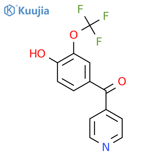 4-(4-Hydroxy-3-(trifluoromethoxy)benzoyl)pyridine structure