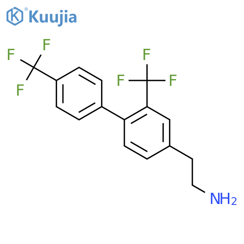 2-(2,4'-Bis(trifluoromethyl)biphenyl-4-yl)-ethylamine structure