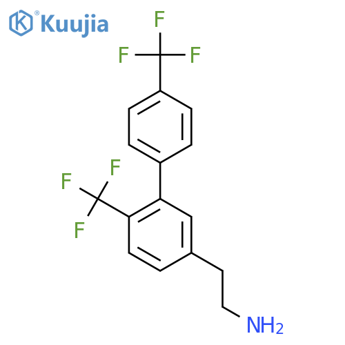 2-(6,4'-Bis(trifluoromethyl)biphenyl-3-yl)-ethylamine structure