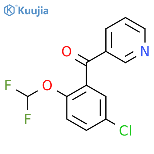 3-(5-Chloro-2-(difluoromethoxy)benzoyl)pyridine structure
