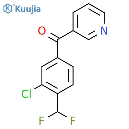 3-(3-Chloro-4-(difluoromethyl)benzoyl)pyridine structure