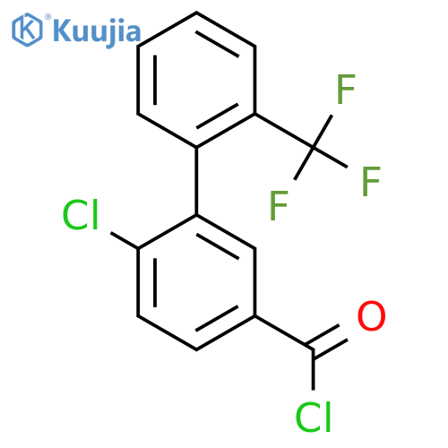 6-Chloro-2'-(trifluoromethyl)biphenyl-3-carbonyl chloride structure