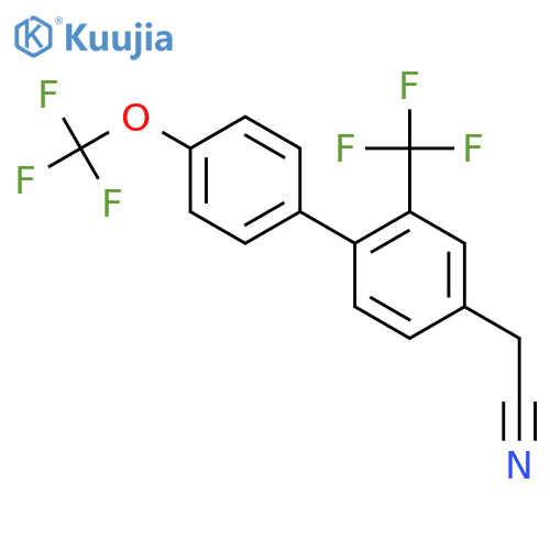 4'-(Trifluoromethoxy)-2-(trifluoromethyl)biphenyl-4-acetonitrile structure