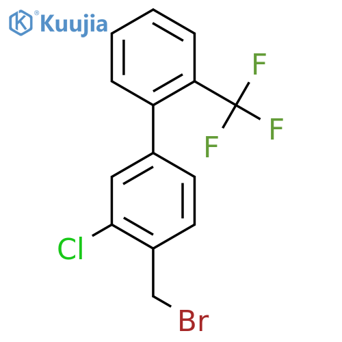 4-Bromomethyl-3-chloro-2'-(trifluoromethyl)biphenyl structure