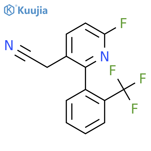 6-Fluoro-2-(2-(trifluoromethyl)phenyl)pyridine-3-acetonitrile structure