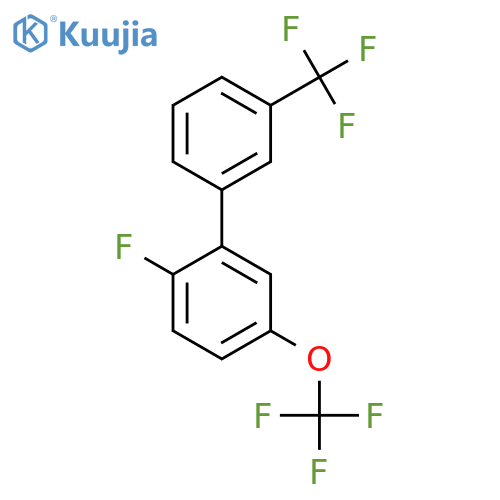 2-Fluoro-5-(trifluoromethoxy)-3'-(trifluoromethyl)biphenyl structure