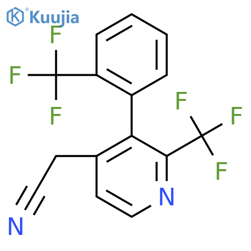 2-(Trifluoromethyl)-3-(2-(trifluoromethyl)phenyl)pyridine-4-acetonitrile structure