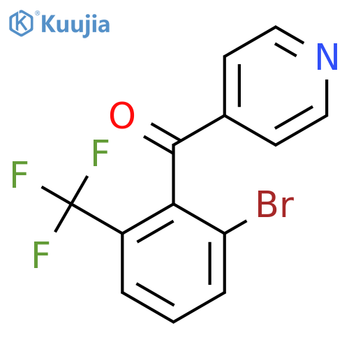 4-(2-Bromo-6-(trifluoromethyl)benzoyl)pyridine structure