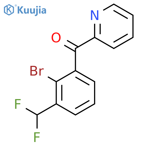2-(2-Bromo-3-(difluoromethyl)benzoyl)pyridine structure