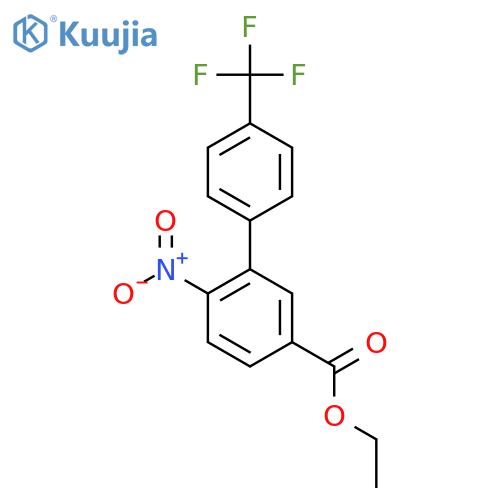 6-Nitro-4'-(trifluoromethyl)biphenyl-3-carboxylic acid ethyl ester structure