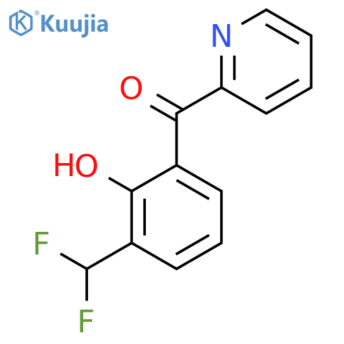 2-(3-(Difluoromethyl)-2-hydroxybenzoyl)pyridine structure