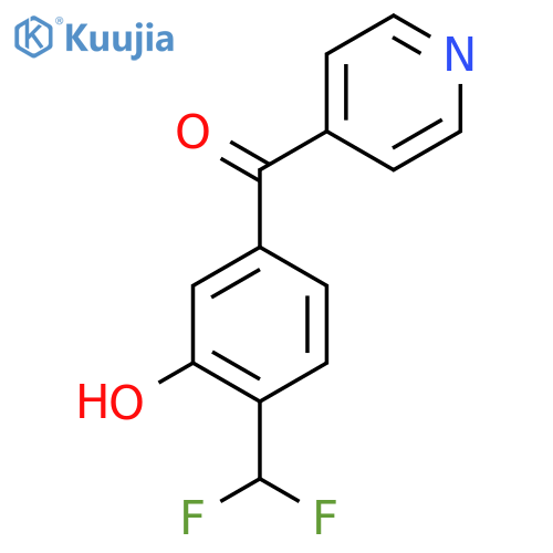 4-(4-(Difluoromethyl)-3-hydroxybenzoyl)pyridine structure