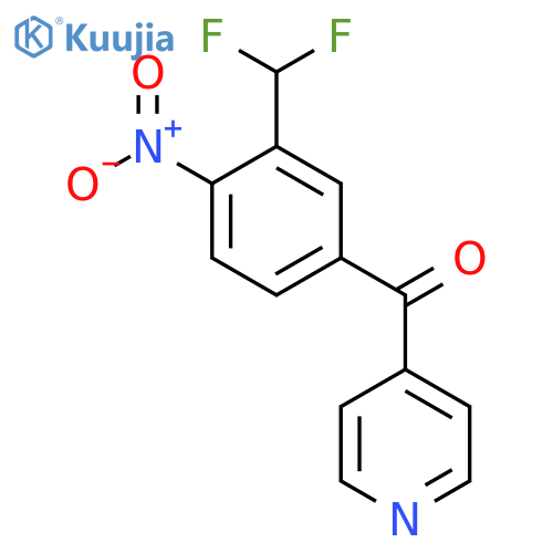 4-(3-(Difluoromethyl)-4-nitrobenzoyl)pyridine structure