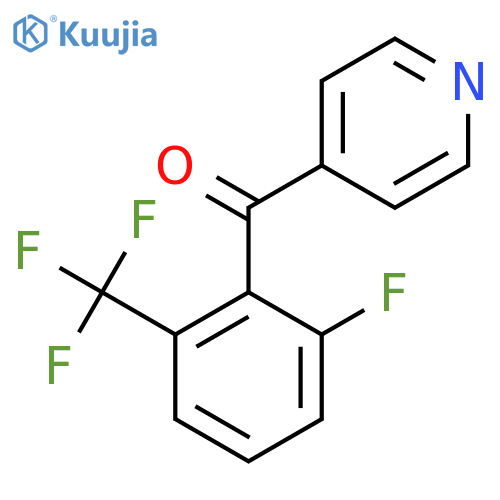 4-(2-Fluoro-6-(trifluoromethyl)benzoyl)pyridine structure