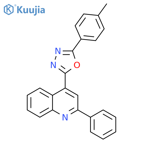 4-5-(4-methylphenyl)-1,3,4-oxadiazol-2-yl-2-phenylquinoline structure