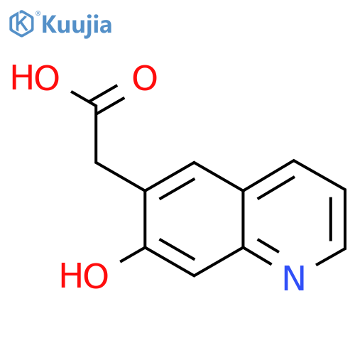 7-Hydroxyquinoline-6-acetic acid structure