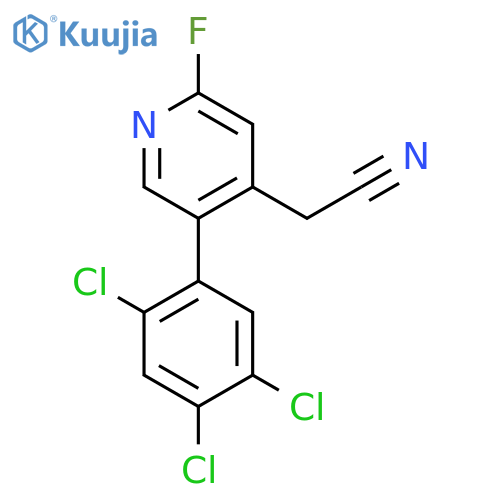 2-Fluoro-5-(2,4,5-trichlorophenyl)pyridine-4-acetonitrile structure