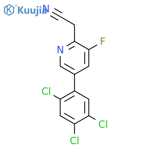 3-Fluoro-5-(2,4,5-trichlorophenyl)pyridine-2-acetonitrile structure