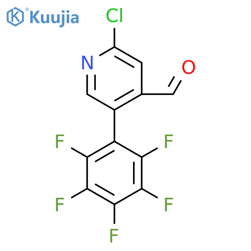 2-Chloro-5-(perfluorophenyl)isonicotinaldehyde structure