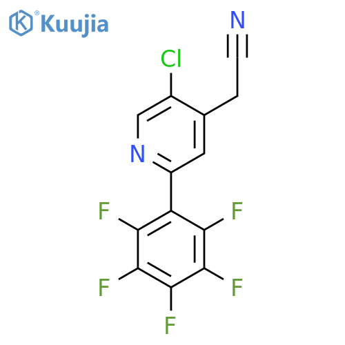 5-Chloro-2-(perfluorophenyl)pyridine-4-acetonitrile structure