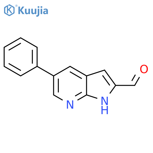 5-Phenyl-1H-pyrrolo[2,3-b]pyridine-2-carboxaldehyde structure