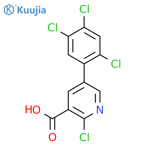 2-Chloro-5-(2,4,5-trichlorophenyl)nicotinic acid structure