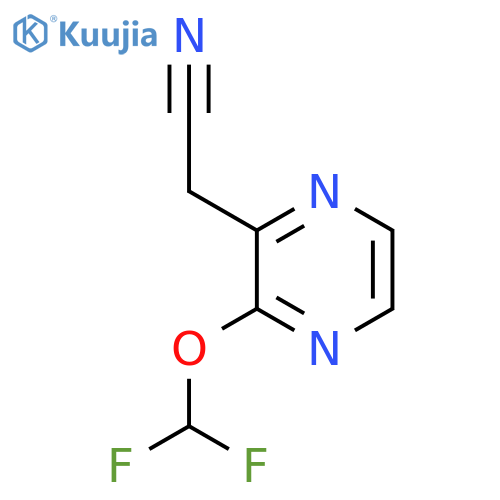 2-[3-(Difluoromethoxy)pyrazin-2-yl]acetonitrile structure