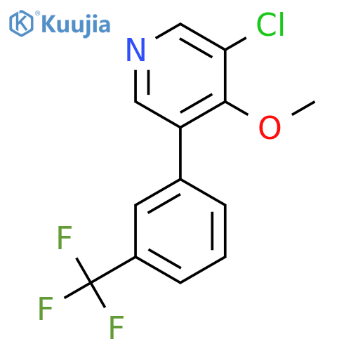 3-Chloro-4-methoxy-5-(3-(trifluoromethyl)phenyl)pyridine structure