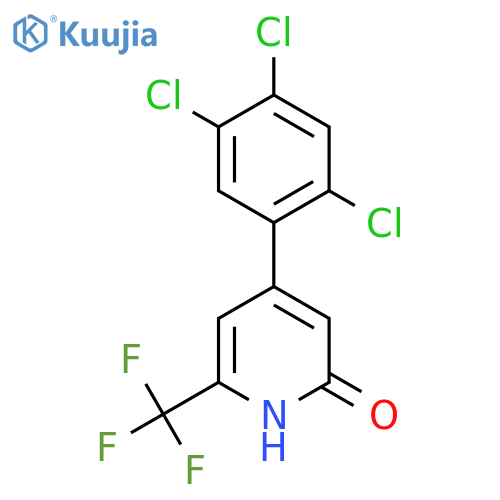 2-Hydroxy-4-(2,4,5-trichlorophenyl)-6-(trifluoromethyl)pyridine structure