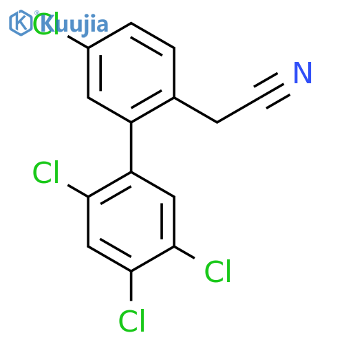 5,2',4',5'-Tetrachlorobiphenyl-2-acetonitrile structure