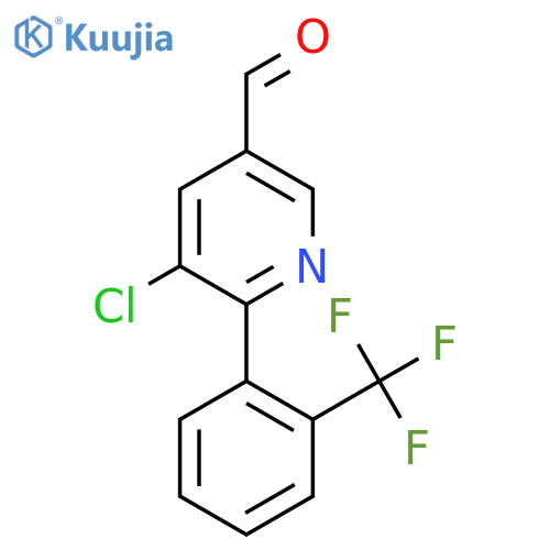5-Chloro-6-(2-(trifluoromethyl)phenyl)nicotinaldehyde structure