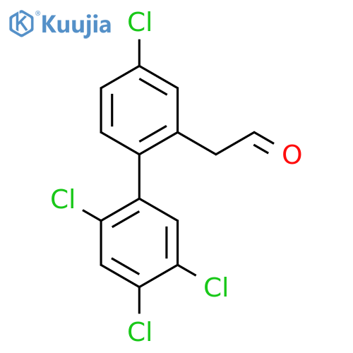 4,2',4',5'-Tetrachlorobiphenyl-2-ethanone structure