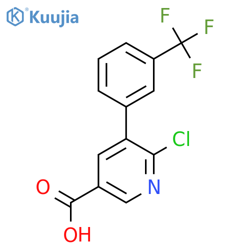 6-Chloro-5-(3-(trifluoromethyl)phenyl)nicotinic acid structure