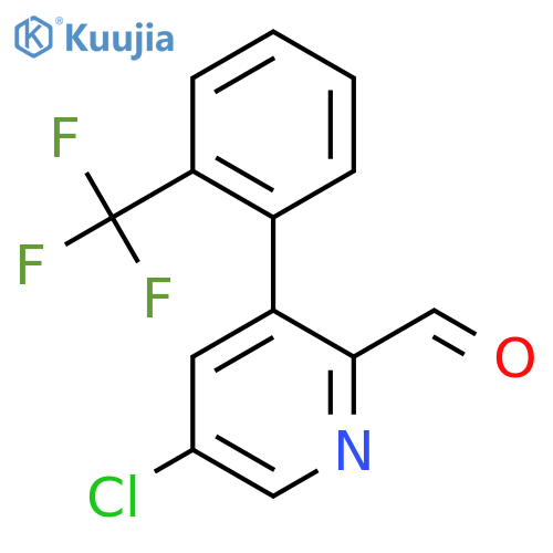 5-Chloro-3-(2-(trifluoromethyl)phenyl)picolinaldehyde structure