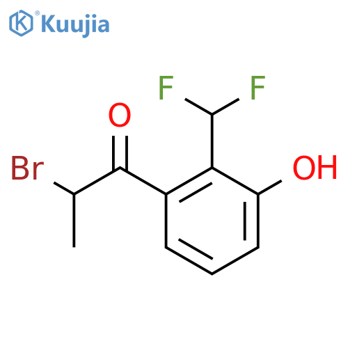 2-Bromo-3'-hydroxy-2'-(difluoromethyl)propiophenone structure