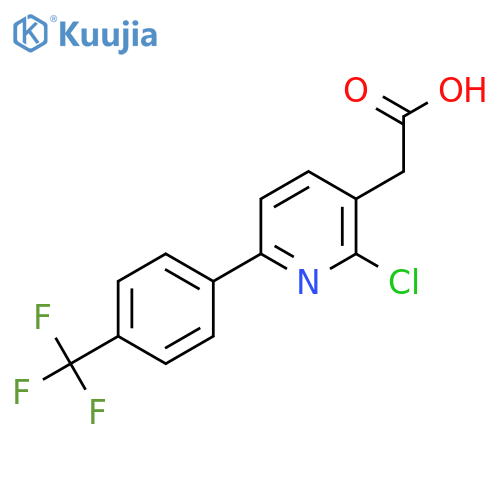 2-Chloro-6-(4-(trifluoromethyl)phenyl)pyridine-3-acetic acid structure
