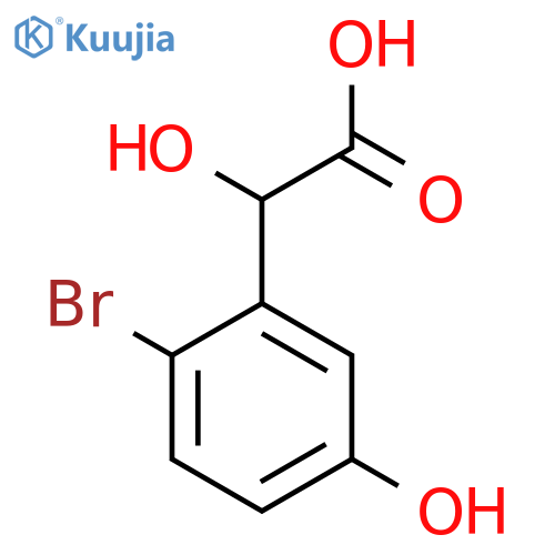 2-(2-bromo-5-hydroxyphenyl)-2-hydroxyacetic acid structure
