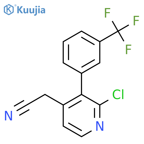2-Chloro-3-(3-(trifluoromethyl)phenyl)pyridine-4-acetonitrile structure