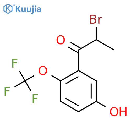 2-Bromo-5'-hydroxy-2'-(trifluoromethoxy)propiophenone structure