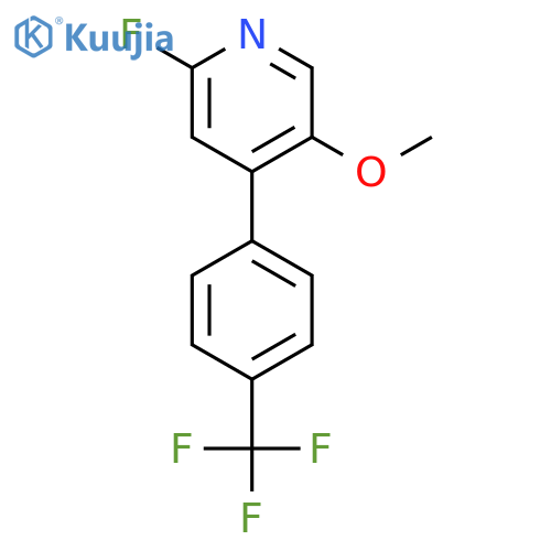 2-Fluoro-5-methoxy-4-(4-(trifluoromethyl)phenyl)pyridine structure
