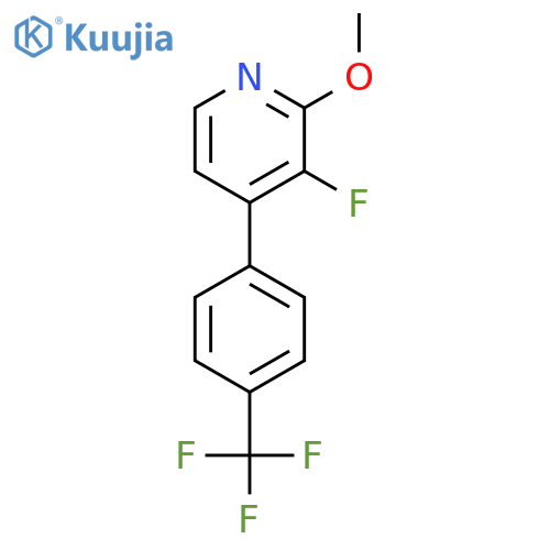 3-Fluoro-2-methoxy-4-(4-(trifluoromethyl)phenyl)pyridine structure