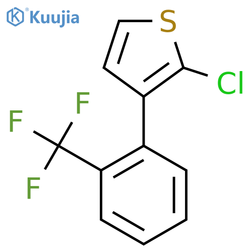 2-Chloro-3-(2-(trifluoromethyl)phenyl)thiophene structure