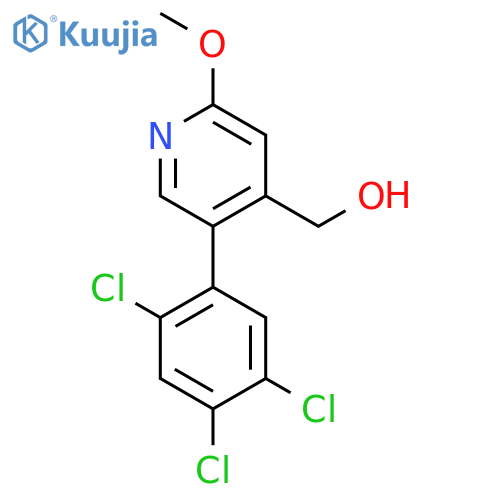 2-Methoxy-5-(2,4,5-trichlorophenyl)pyridine-4-methanol structure