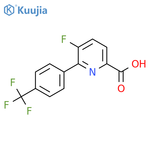 5-Fluoro-6-(4-(trifluoromethyl)phenyl)picolinic acid structure